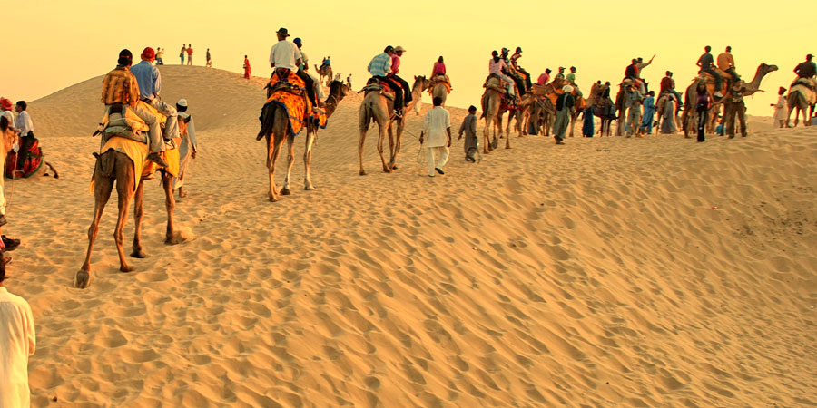 Female traveler at Taj Mahal - 14 Day Rajasthan Royal Tour